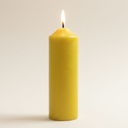 100% Pure Dorset Beeswax Pillar Candle —24 hour burn time -  Hand-Poured on the Jurassic Coast